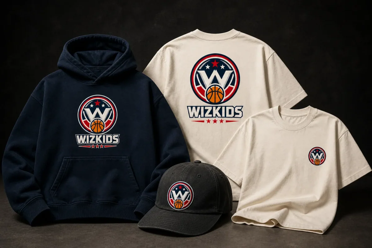 No-Wand B badge hoodie, ivory tee and dad hat concept family