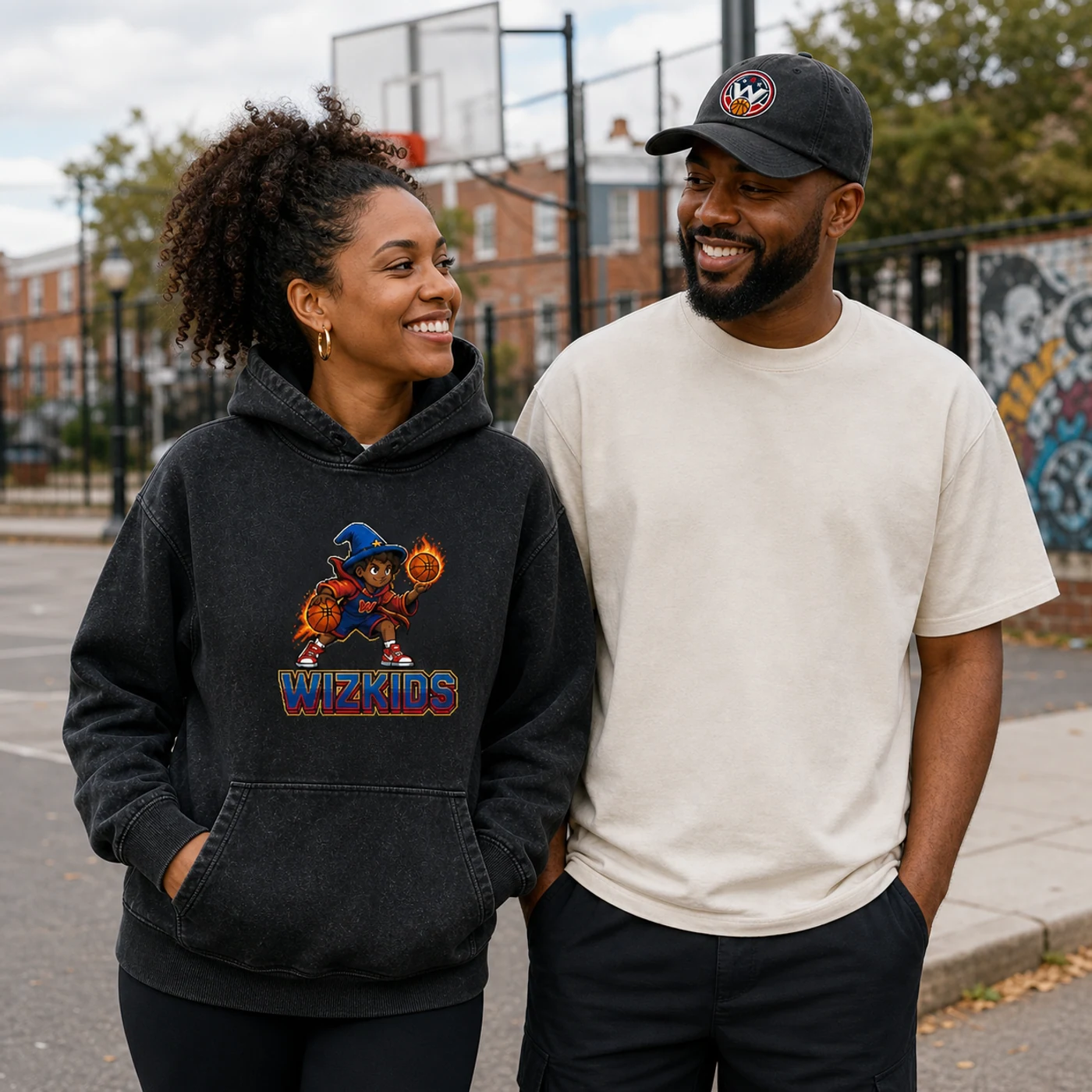 Washington WizKids Retro Mascot hoodie and No-Wand dad hat concepts